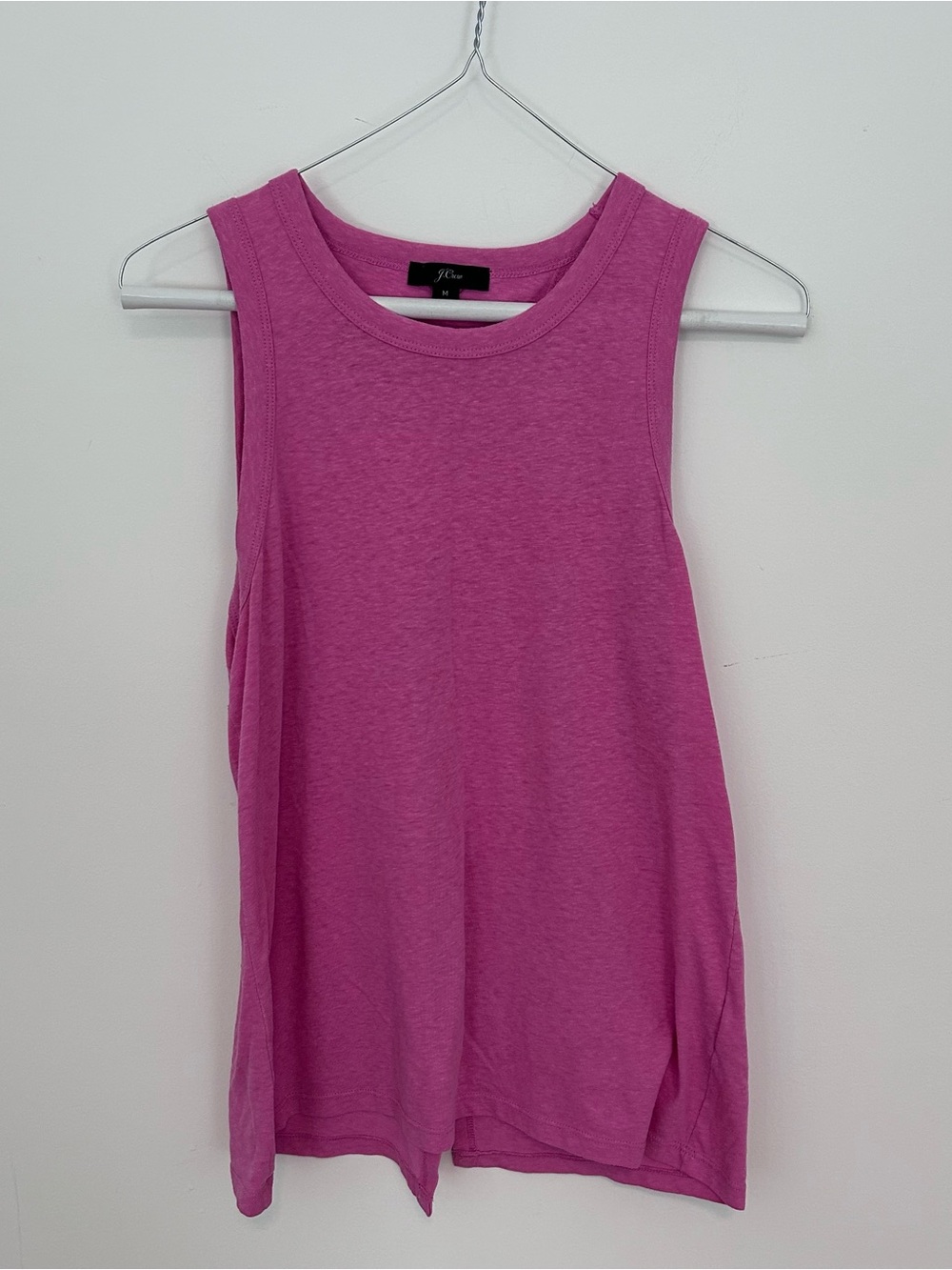 J. Crew Pink Sleeveless Crewneck Tank with Open Tulip Back